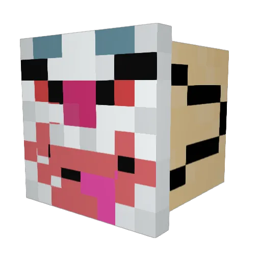 GumboTheClown Minecraft avatar head, 3D render