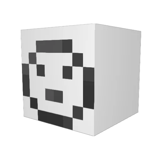 Gumbok Minecraft avatar head, 3D render