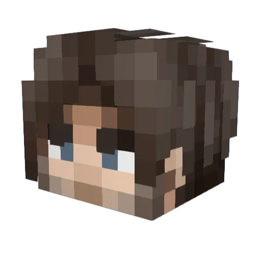 Gumboos Minecraft avatar head, 3D render