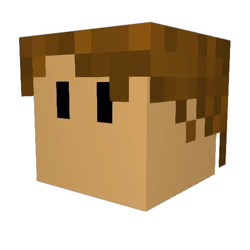 Gumbqll Minecraft avatar head, 3D render