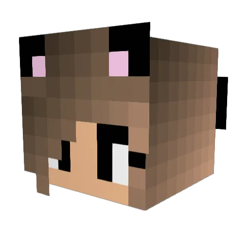 Gumbyhead Minecraft avatar head, 3D render