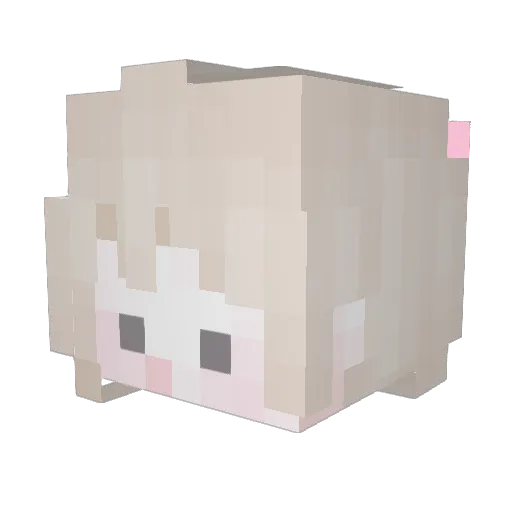 Gumdropi Minecraft avatar head, 3D render