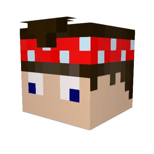Gumes Minecraft avatar head, 3D render