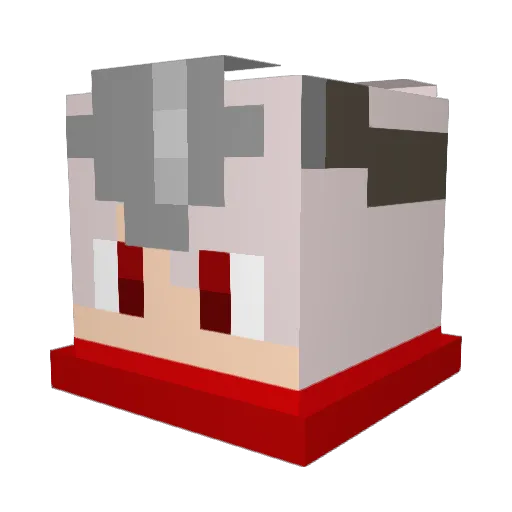 Gumica_ Minecraft avatar head, 3D render