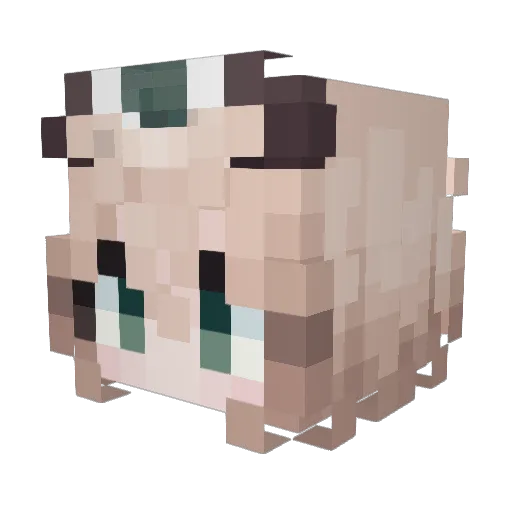 Gumily Minecraft avatar head, 3D render