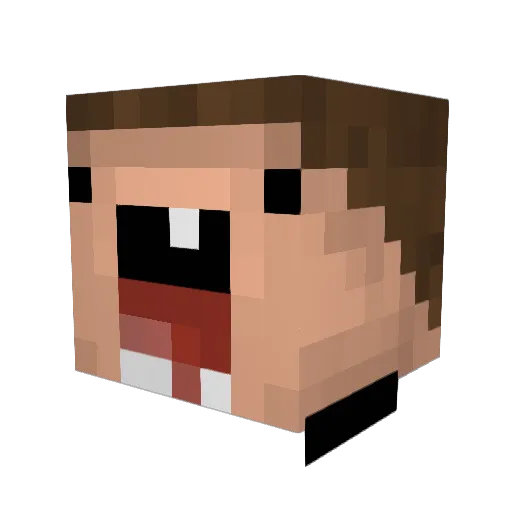 GumisiekSebcio Minecraft avatar head, 3D render