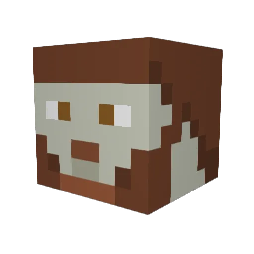 Gumkier Minecraft avatar head, 3D render