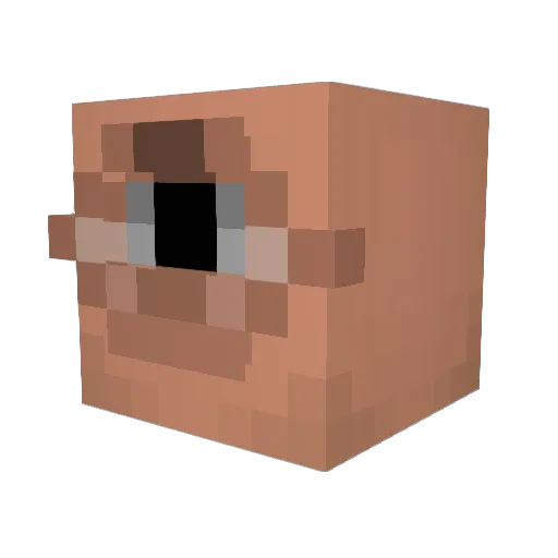 Gumlip Minecraft avatar head, 3D render