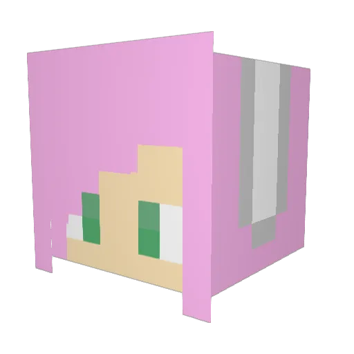 Gummipanda Minecraft avatar head, 3D render