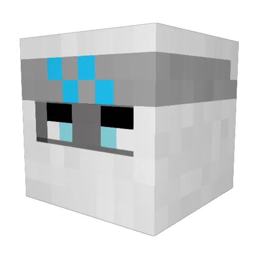 GummyMono Minecraft avatar head, 3D render