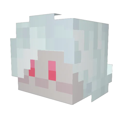Gummy_Gal Minecraft avatar head, 3D render