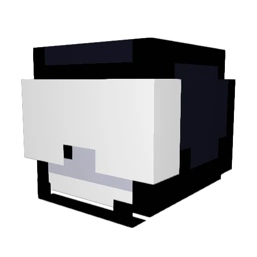 Gummyvtuber Minecraft avatar head, 3D render