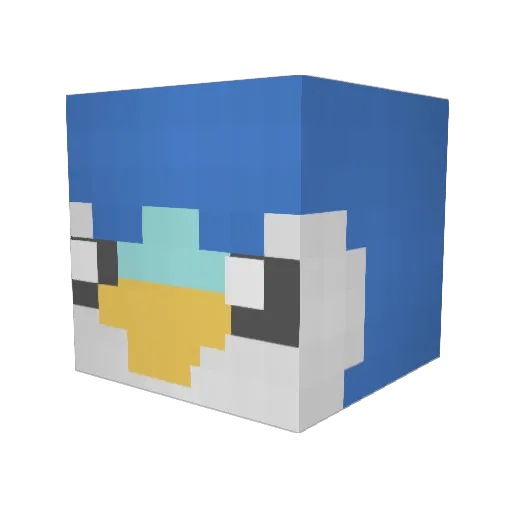 Gummyxyz Minecraft avatar head, 3D render