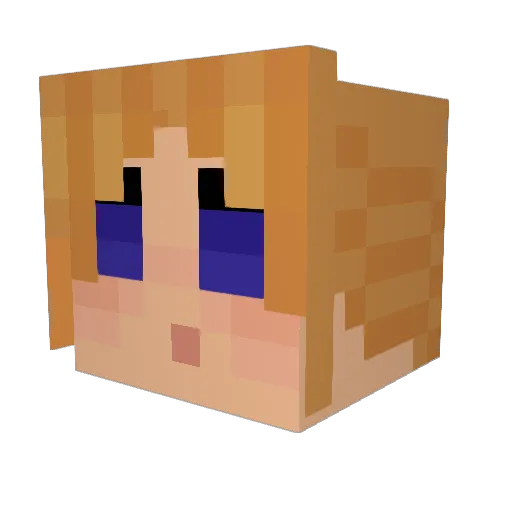 Gumseplums Minecraft avatar head, 3D render
