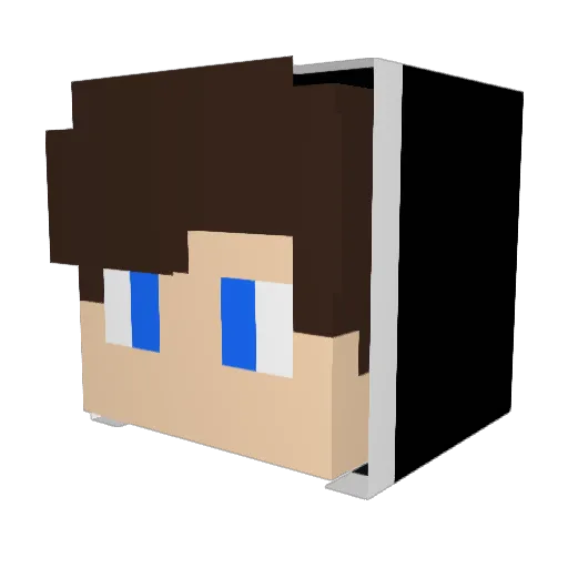 Gumush Minecraft avatar head, 3D render