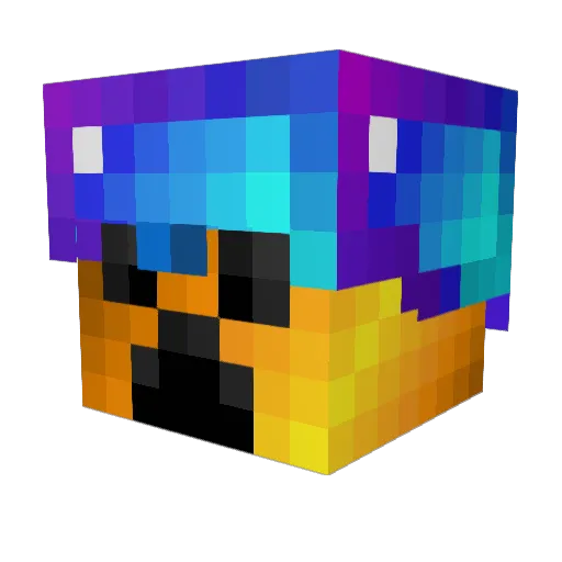 GunPoint1 Minecraft avatar head, 3D render