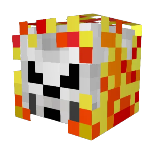 GunPowderHades Minecraft avatar head, 3D render