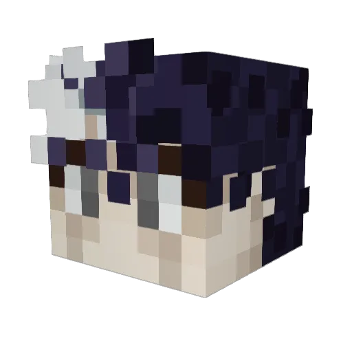 Gun_In_Mud Minecraft avatar head, 3D render