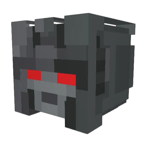 GundamBase Minecraft avatar head, 3D render