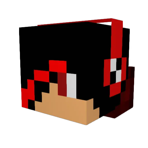 GundamPokemon Minecraft avatar head, 3D render