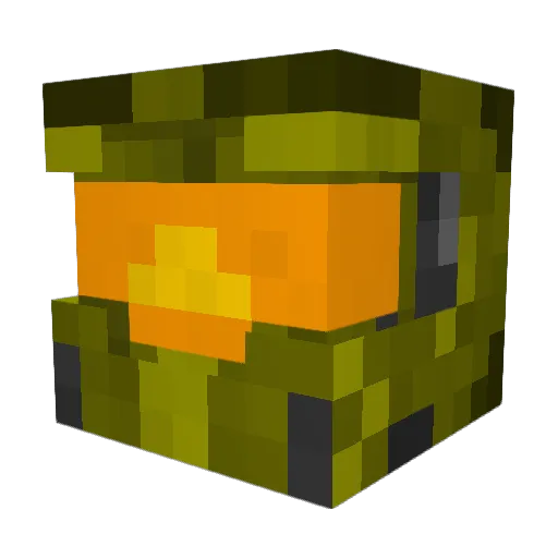Gundamguy Minecraft avatar head, 3D render