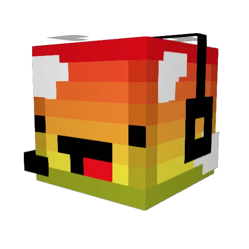 Gundamkillar Minecraft avatar head, 3D render