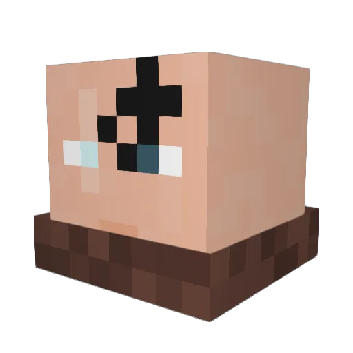 Gundersensen Minecraft avatar head, 3D render