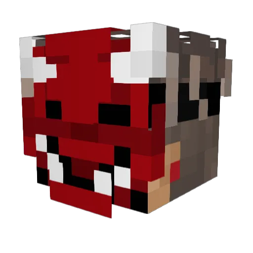 GundinSenpai Minecraft avatar head, 3D render