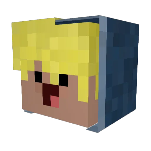 Gundyx Minecraft avatar head, 3D render