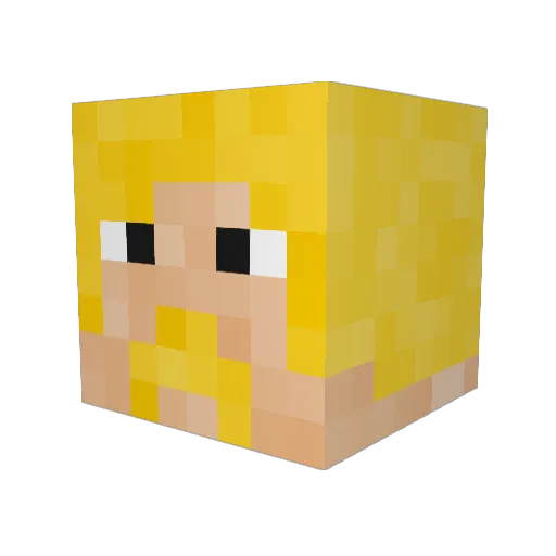 Gunfridge Minecraft avatar head, 3D render