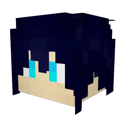 Gungeta Minecraft avatar head, 3D render