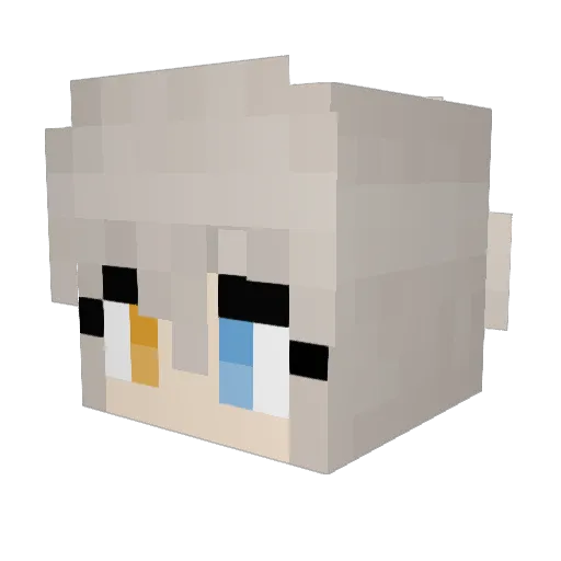 GungirlEnjoyer Minecraft avatar head, 3D render