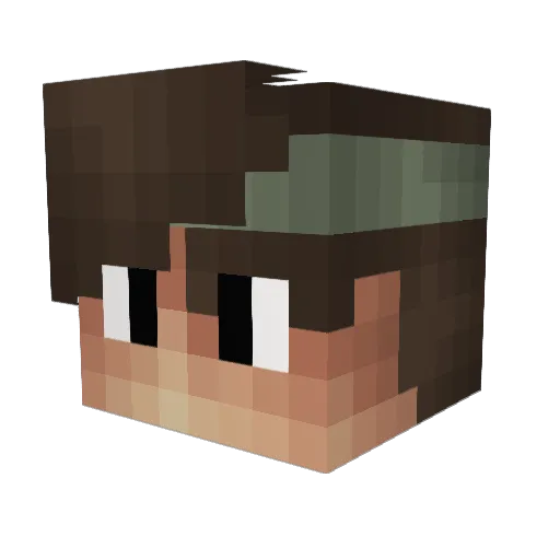 Gungrawe Minecraft avatar head, 3D render