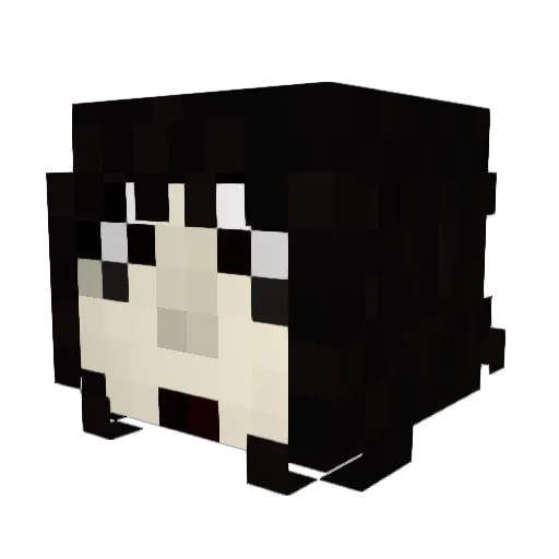 Gunkette Minecraft avatar head, 3D render