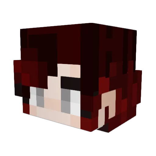 Gunmuda Minecraft avatar head, 3D render