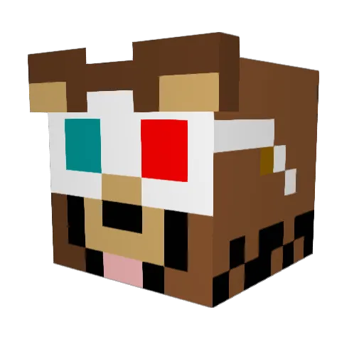 GunnarOG Minecraft avatar head, 3D render