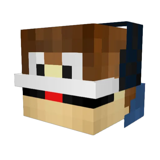 GunnerMan14 Minecraft avatar head, 3D render