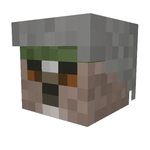 GunnerWuff Minecraft avatar head, 3D render