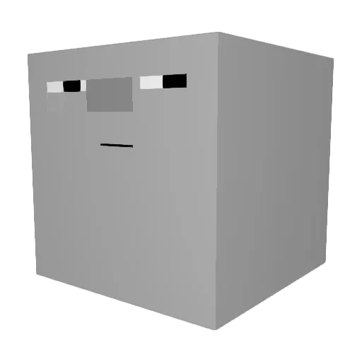 GunningDownCubes Minecraft avatar head, 3D render