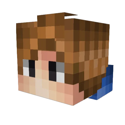 Gunnishone Minecraft avatar head, 3D render