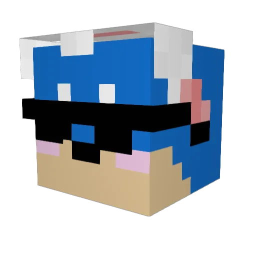 Gunpowder2000 Minecraft avatar head, 3D render