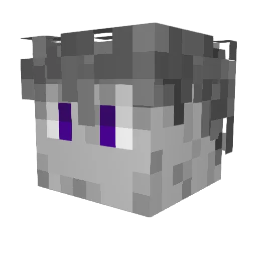 Gunpowder_8 Minecraft avatar head, 3D render