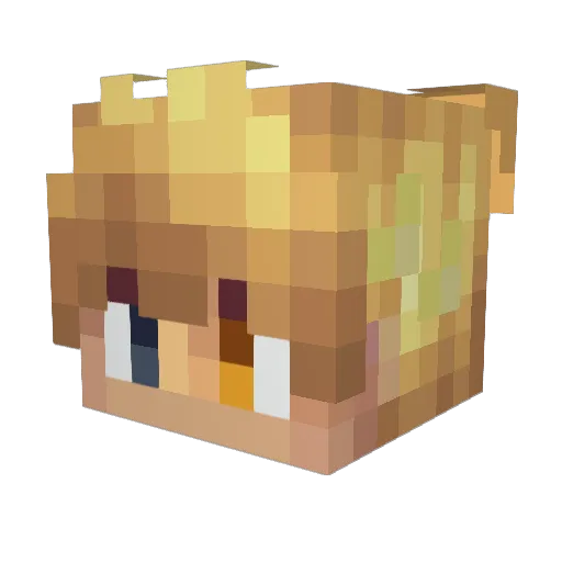 Gunsches_ Minecraft avatar head, 3D render