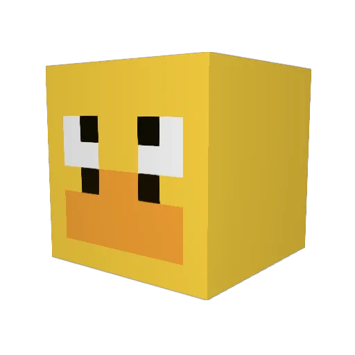 Gunserd Minecraft avatar head, 3D render