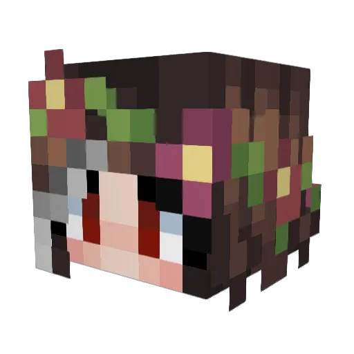 GunshipGirl Minecraft avatar head, 3D render