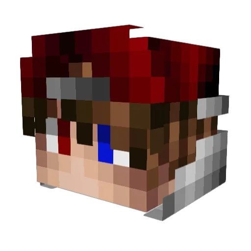GunshowUK Minecraft avatar head, 3D render