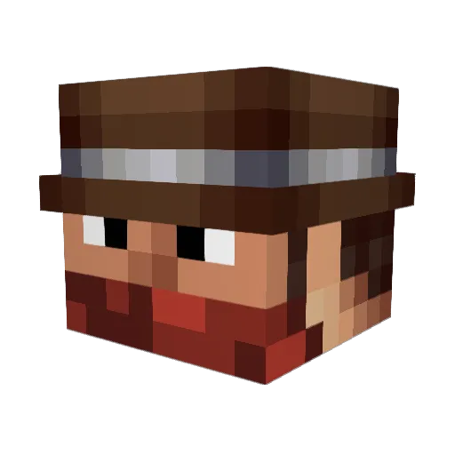 GunslingerRY Minecraft avatar head, 3D render