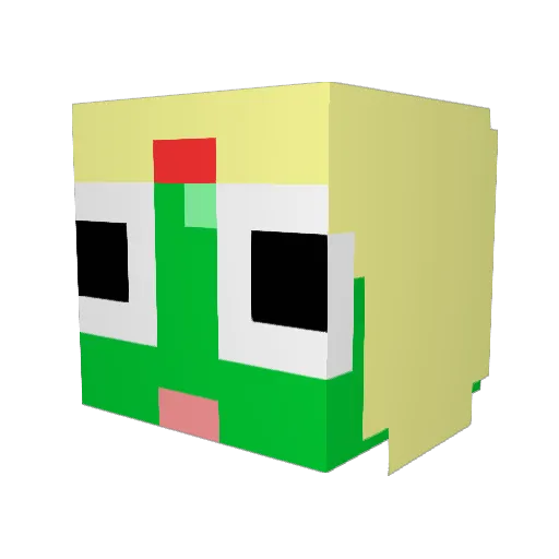 Gunsosan Minecraft avatar head, 3D render