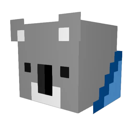 Guntaboi Minecraft avatar head, 3D render