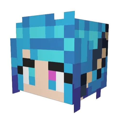 Guntaker Minecraft avatar head, 3D render